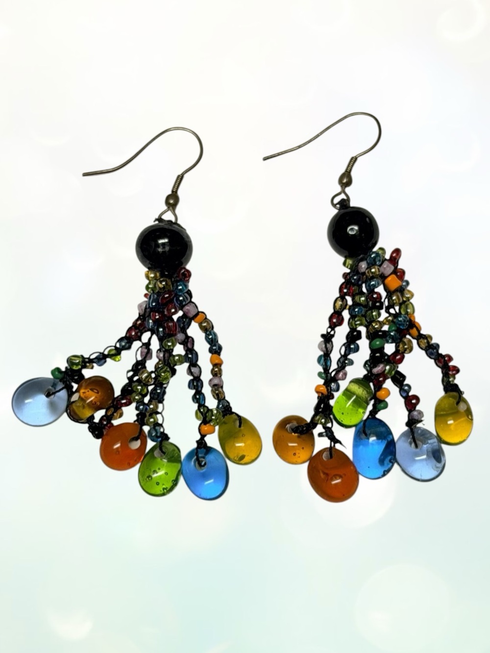 Multicolor Beaded Dangle Earrings - Women Jewelry